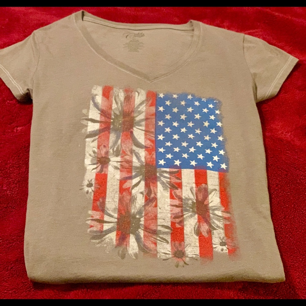 | Ladies Cold Crush Patriotic T•Shirt | Gray |
